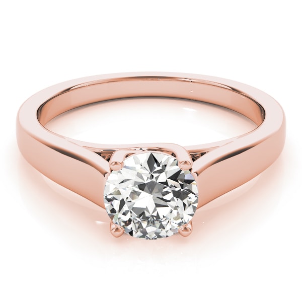 18K Rose Gold 1 ct tw Solitaire Diamond Engagement Ring