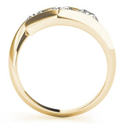 18K Yellow Gold 1 ct tw Three Stone Diamond Engagement Ring