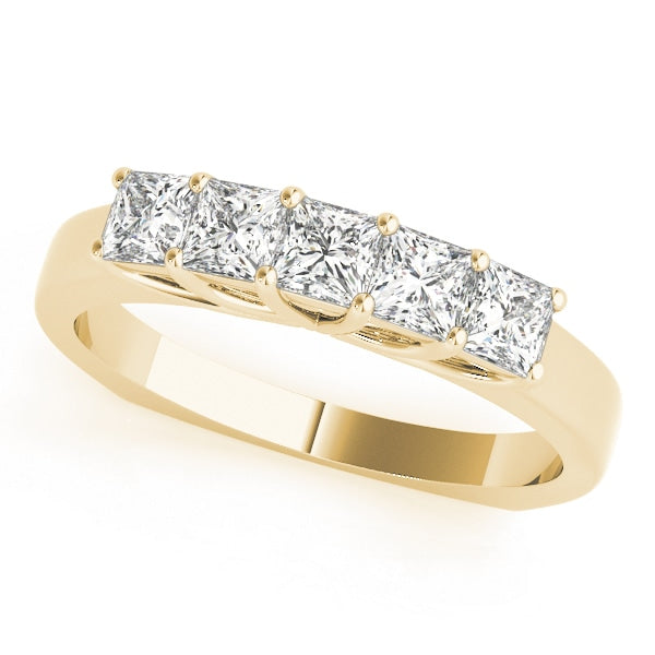 14K Yellow Gold 7/8 ct tw Fancy Shape Diamond Wedding Ring