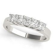 14K White Gold 7/8 ct tw Fancy Shape Diamond Wedding Ring