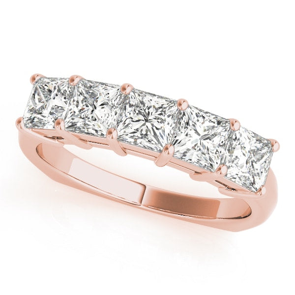 14K Rose Gold 1 1/3 ct tw Fancy Shape Diamond Wedding Ring