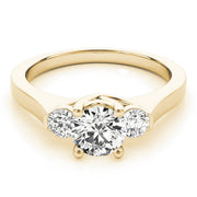 18K Yellow Gold 1 ct tw Three Stone Diamond Engagement Ring