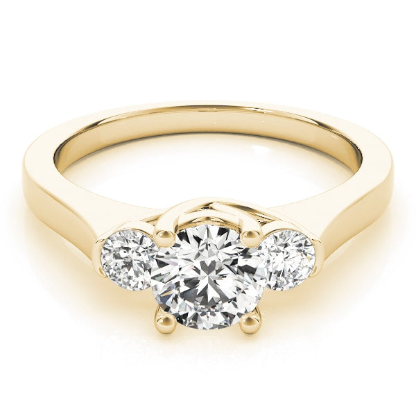 18K Yellow Gold 1 ct tw Three Stone Diamond Engagement Ring