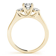 18K Yellow Gold 1 ct tw Three Stone Diamond Engagement Ring