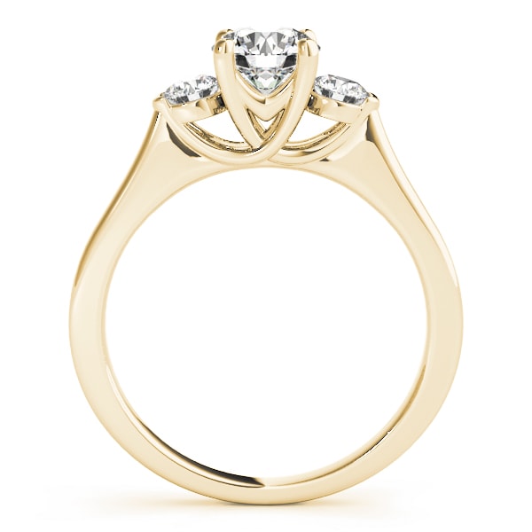 18K Yellow Gold 1 ct tw Three Stone Diamond Engagement Ring