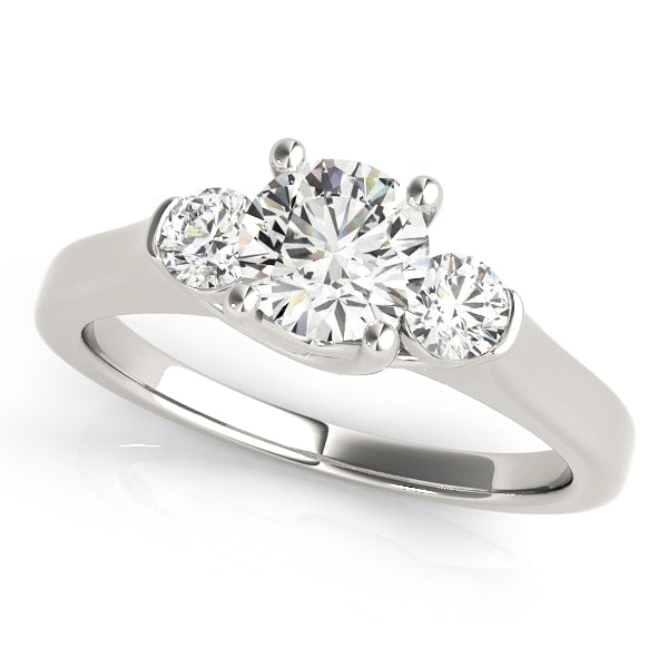 Platinum 1 ct tw Three Stone Diamond Engagement Ring