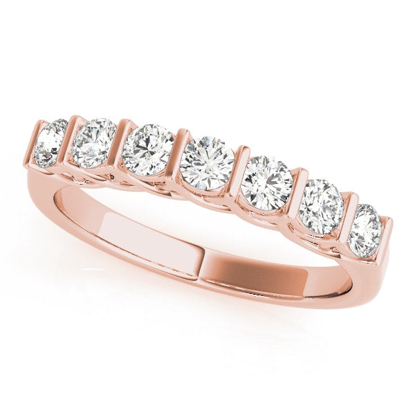 18K Rose Gold 1 ct tw Diamond Wedding Ring