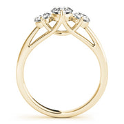 18K Yellow Gold 1/2 ct tw Three Stone Diamond Engagement Ring