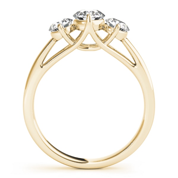 18K Yellow Gold 1/2 ct tw Three Stone Diamond Engagement Ring
