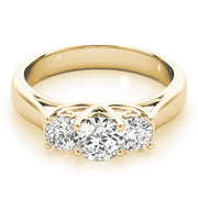 14K Yellow Gold 1 ct tw Three Stone Diamond Engagement Ring