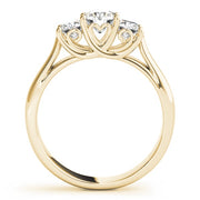 18K Yellow Gold 1 ct tw Three Stone Diamond Engagement Ring