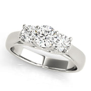 Round Diamond Three Stone Engagement Ring 1 CT