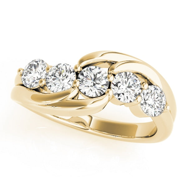 18K Yellow Gold 1 ct tw Diamond Wedding Ring