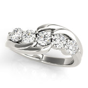 18K White Gold 1 ct tw Diamond Wedding Ring