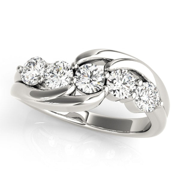 18K White Gold 1 ct tw Diamond Wedding Ring
