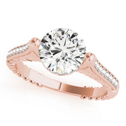14K Rose Gold 1 CT Diamond Vintage Engagement Ring