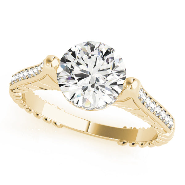 14K Yellow Gold Vintage 1 CT Diamond Engagement Ring