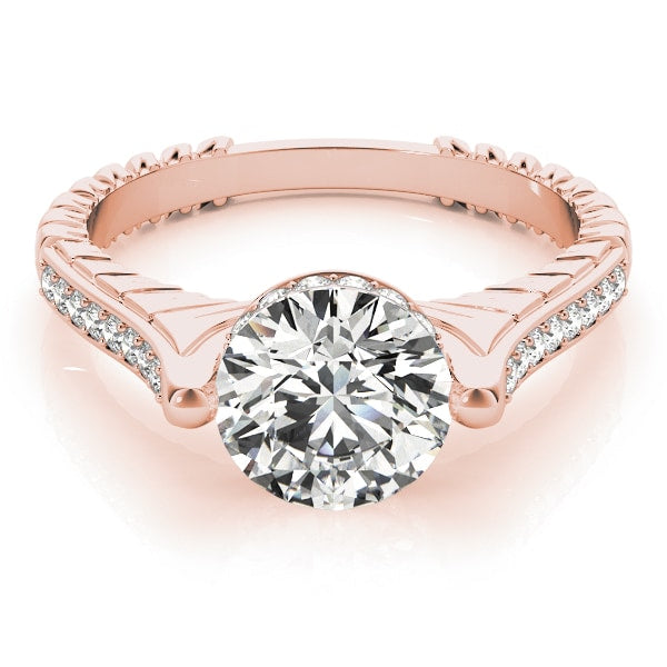 18K Rose Gold 1 1/6 ct tw Vintage Diamond Engagement Ring