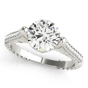 Vintage 1 CT Round Diamond Engagement Ring