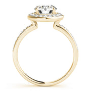14K Yellow Gold 1 5/8 ct tw Halo Diamond Engagement Ring