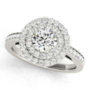 Platinum 1 1/2 ct tw Halo Diamond Engagement Ring