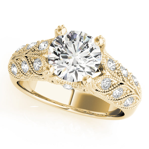 14K Yellow Gold 1 3/4 ct tw Vintage Diamond Engagement Ring