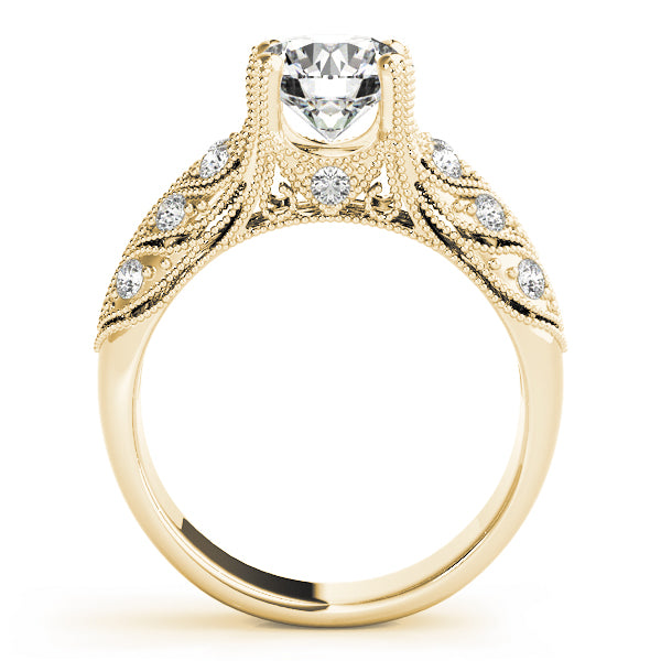 14K Yellow Gold 1 3/4 ct tw Vintage Diamond Engagement Ring
