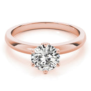 18K Rose Gold 1 ct tw Solitaire Diamond Engagement Ring
