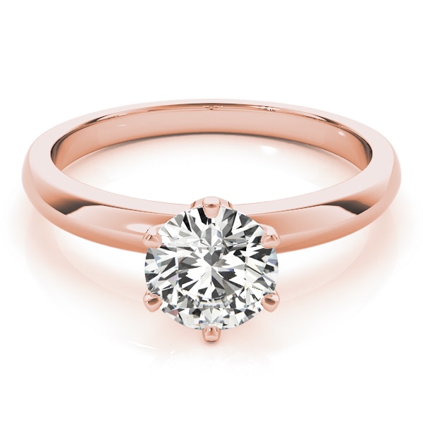 18K Rose Gold 1 ct tw Solitaire Diamond Engagement Ring