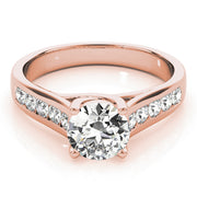 18K Rose Gold 1 3/8 ct tw Trellis Diamond Engagement Ring