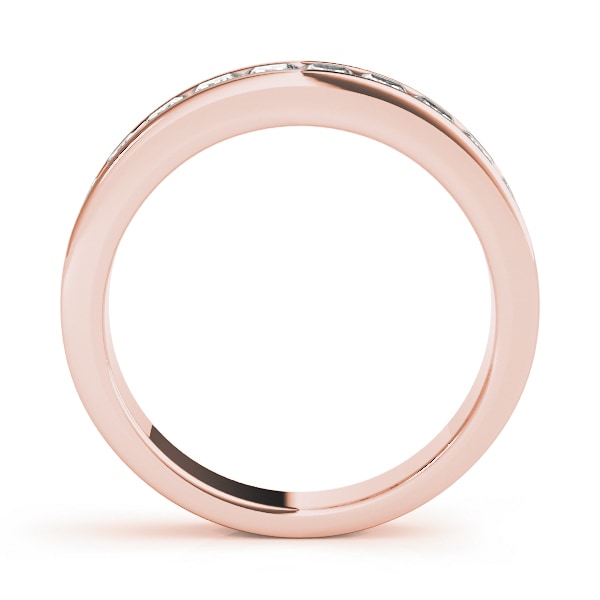 18K Rose Gold 1 ct tw Diamond Wedding Ring