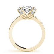 18K Yellow Gold 1 1/2 ct tw Single Row Diamond Engagement Ring