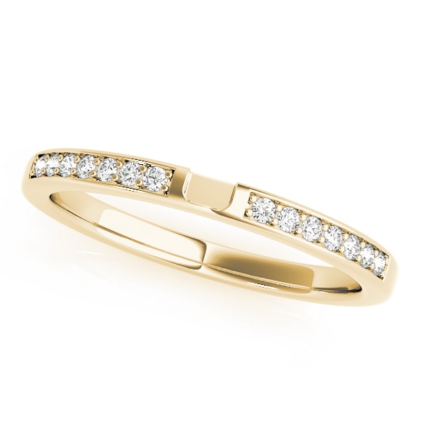 14K Yellow Gold 1/10 ct tw Diamond Wedding Ring