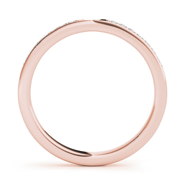 18K Rose Gold 1/15 ct tw Diamond Wedding Ring