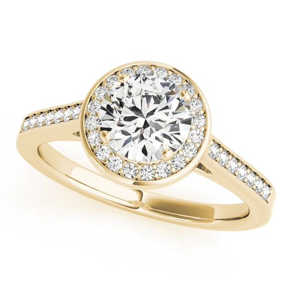 14K Yellow Gold 2 3/8 ct tw Halo Diamond Engagement Ring