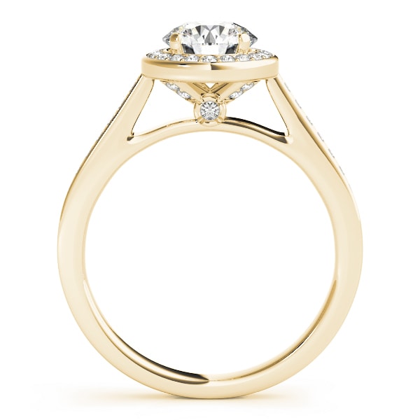 18K Yellow Gold 2 3/8 ct tw Halo Diamond Engagement Ring