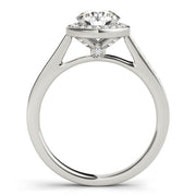 Round Diamond Halo Engagement Ring