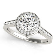 Round Diamond Halo Engagement Ring