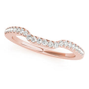 18K Rose Gold 1/5 ct tw Diamond Wedding Ring