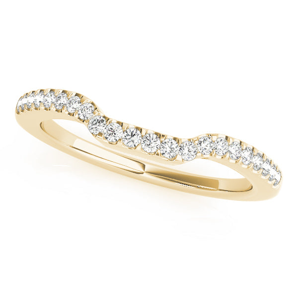 18K Yellow Gold 0.18 CT Diamond Wedding Band
