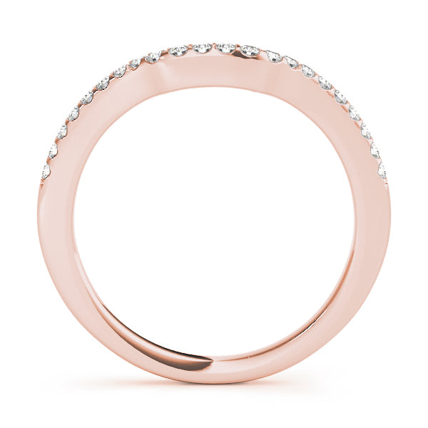 18K Rose Gold 1/5 ct tw Diamond Wedding Ring