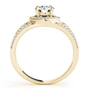 18K Yellow Gold 1 ct tw Halo Diamond Engagement Ring