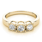 18K Yellow Gold 1/3 ct tw Three Stone Diamond Engagement Ring