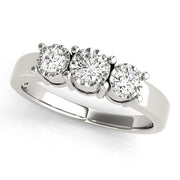 Platinum 1/3 ct tw Three Stone Diamond Engagement Ring