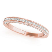 14K Rose Gold Multi-Diamond Wedding Band
