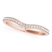 18K Rose Gold 1/4 ct tw Diamond Wedding Ring