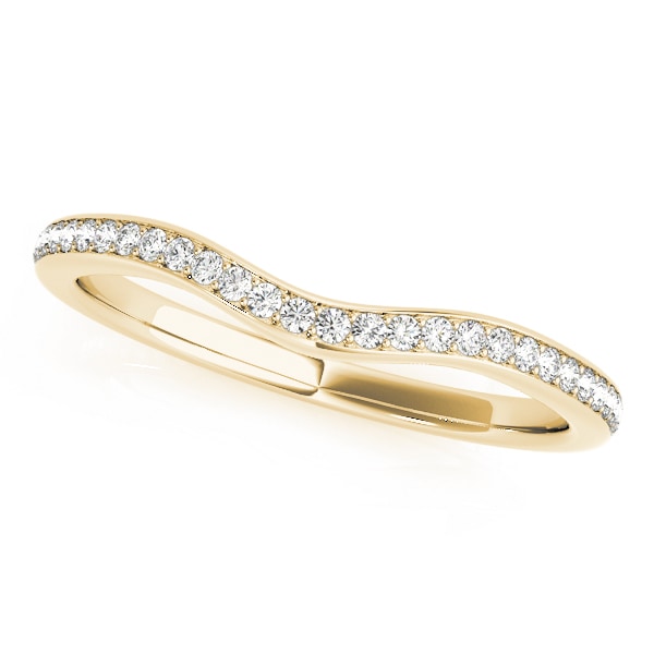 18K Yellow Gold 1/4 ct tw Diamond Wedding Ring
