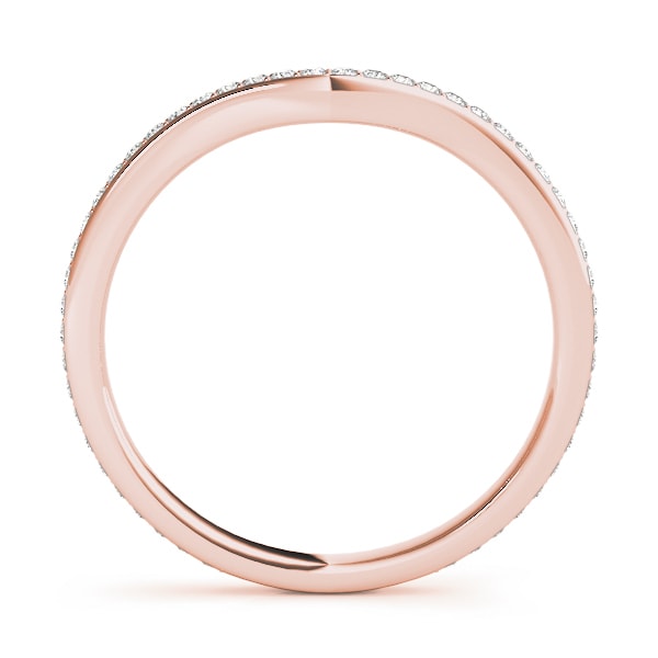 14K Rose Gold 1/4 ct tw Diamond Wedding Ring