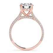 18K Rose Gold 1 1/2 ct tw Single Row Diamond Engagement Ring