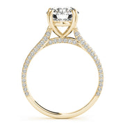 18K Yellow Gold 1 1/2 ct tw Single Row Diamond Engagement Ring